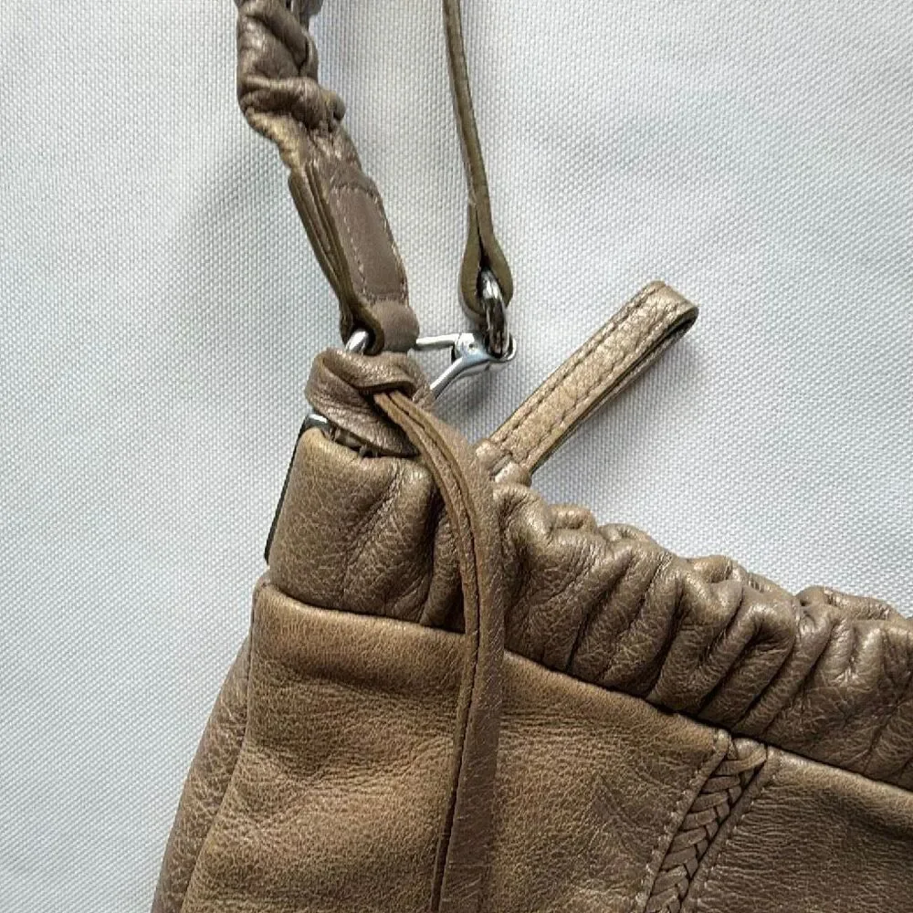 Brighton Bronze Leather Hobo Bag Purse adjustable Strap